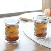 Kuber Industries Waved Shape Glass - Stylish drinkware